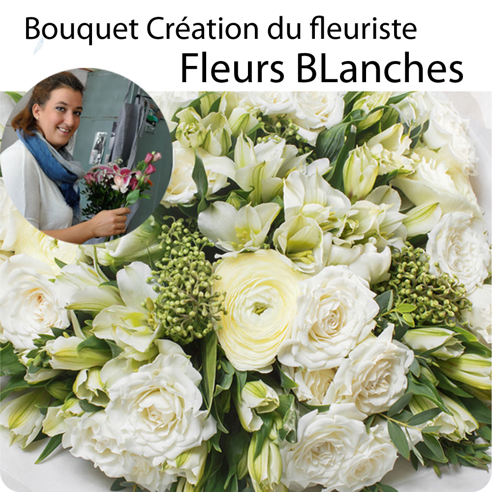 Bouquet Création du fleuriste Fleurs Blanches – T'fleurs – Artisan Fleuriste  – Troyes – Pont-Sainte Marie